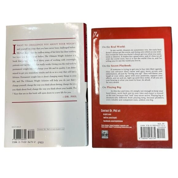 Set Of 2 Dr. Phil McGraw Life Code Ultimate Weight Solution Hardback Books Lot - Picture 2 of 8